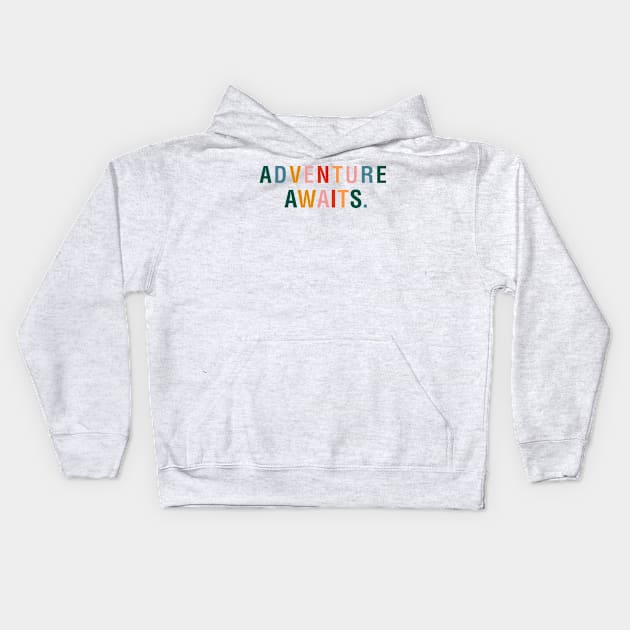 Adventure Awaits. Kids Hoodie by CityNoir